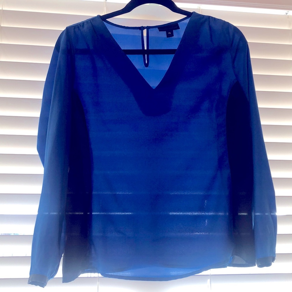 Blue sheer blouse